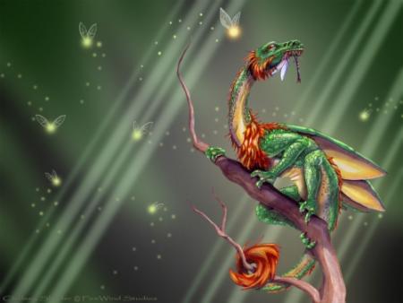 Petit dragon vert